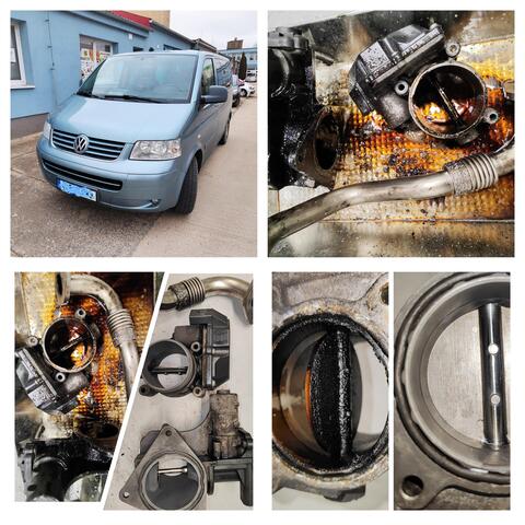 VW Multivan 2008 - čištění EGR a klapky